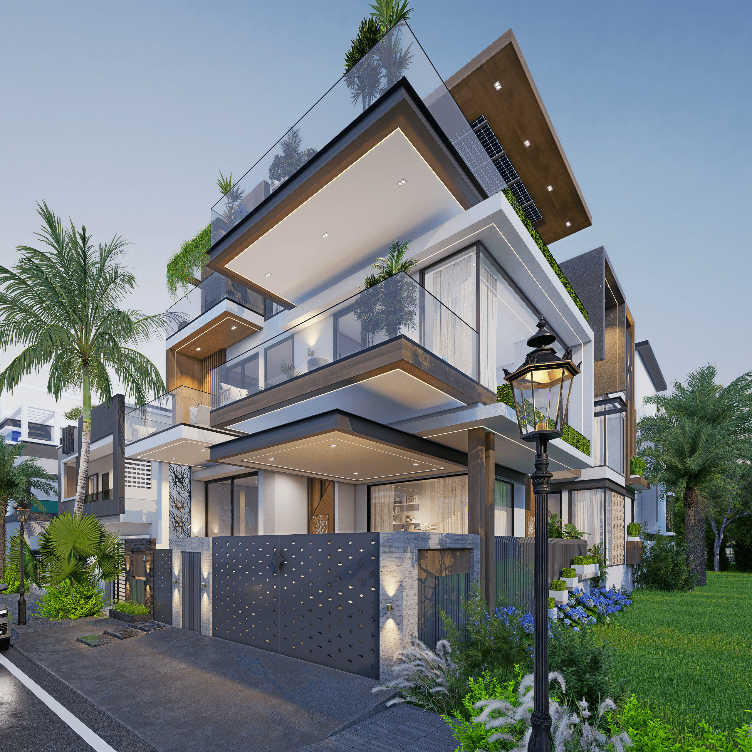 Owner's home office with private terrace